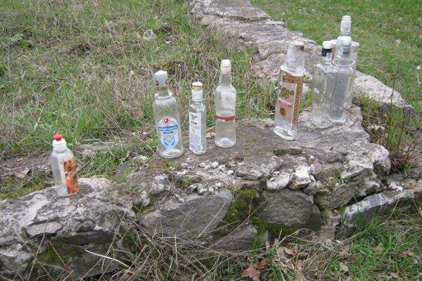 В парке можно увидеть довольно-таки своеобразную выставку бутылок.
Фото vgorode.ua