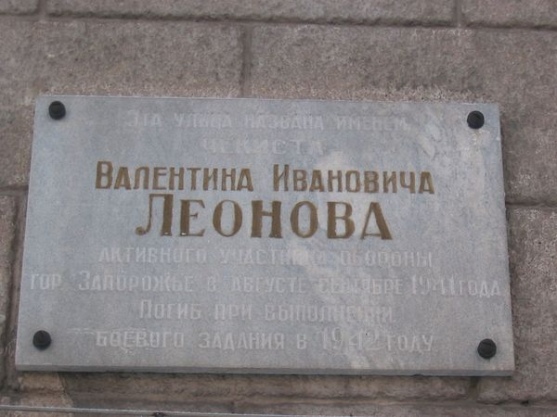 В Запорожье хотят переименовать улицу Леонова. Фото geoid.ru.