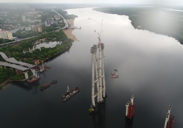 Строительство запорожских мостов. Фото: Павел Авдокушин