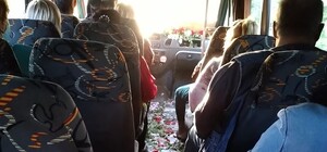 Троица по-днепровски: в 77-й маршрутке усеяли пол цветами (фото)