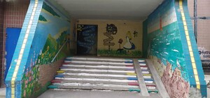 Попади в Зазеркалье: подъезд украсили в стиле 