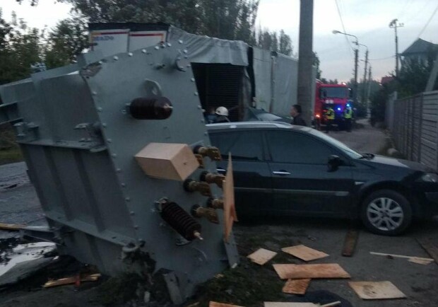 В Днепровском районе случилась авария / фото: ГСЧС в Запорожской области