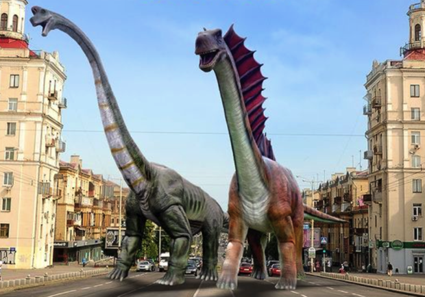 Парк динозавров в Дубовой роще - фото