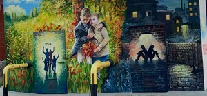 В Днепре появился красивый мурал с детьми-сиротами 