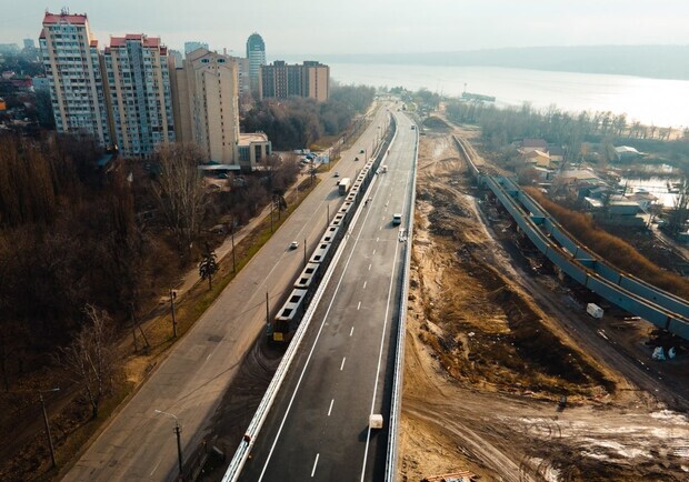 Якою буде схема руху транспорту вантовим мостом у Запоріжжі. 