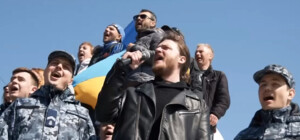 В Одессе на пляже Ланжерон исполнили гимны Украины и сечевых стрельцов 