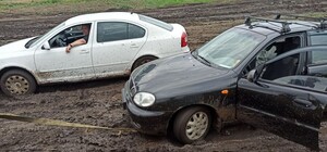 В Запорожской области на объездной дороге застряли 60 автомобилей