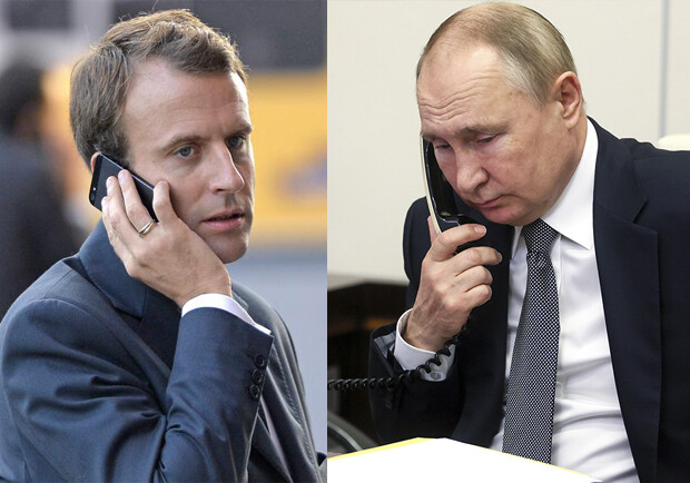 Телефонна розмова Макрона та Путіна напередодні війни - фото: dw.com та POOL/ТАРС, колаж: Vgorode