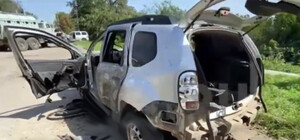 З'явилось відео підриву авто 