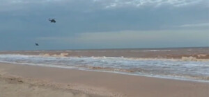 В Кирилловке российский вертолет упал в Азовское море