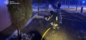 Возле Малого рынка в Запорожье сгорел ресторан