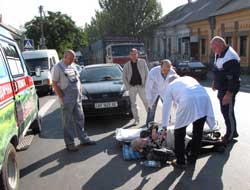 Пьяный водитель сбил пешехода. Фото mv.org.ua