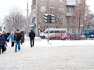 К нам все-таки добралась настоящая зима. Фото Павла ВЕСЕЛКОВА.