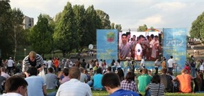 Запорожские болельщики облюбовали фан-зону на 