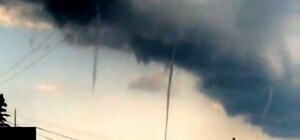 Сегодня жители ЮБК наблюдали смерчи и снимали их на видео