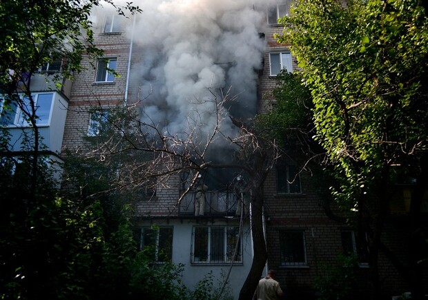 В Запорожье горела квартира в девятиэтажке. Фото Ивана Ховрикова