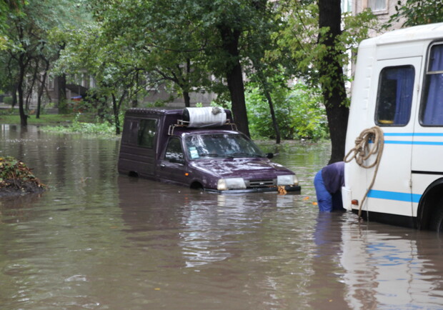 В Запорожье настоящий потоп. Фото Георгия Василюка