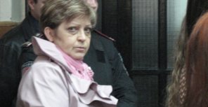 Ольга Демина во время вынесения в Жовтневом райсуде Запорожья приговора своим сыновьям.