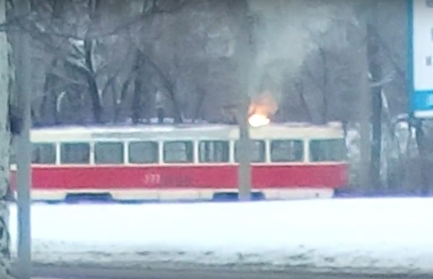 Новость - События - Не опять, а снова: в Запорожье загорелся очередной трамвай