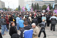 Предприниматели протестовали под стенами здания ОГА.
Фото www.zoda.gov.ua