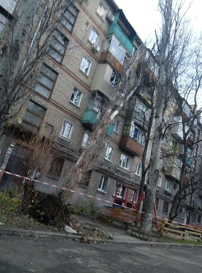 Новость - События - Выбил окна и напугал жильцов: на Яценко старый тополь рухнул на дом