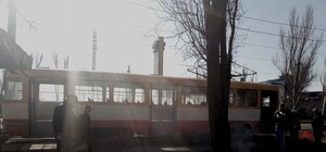 ЧП на Пересыпи: утром на ходу загорелся трамвай