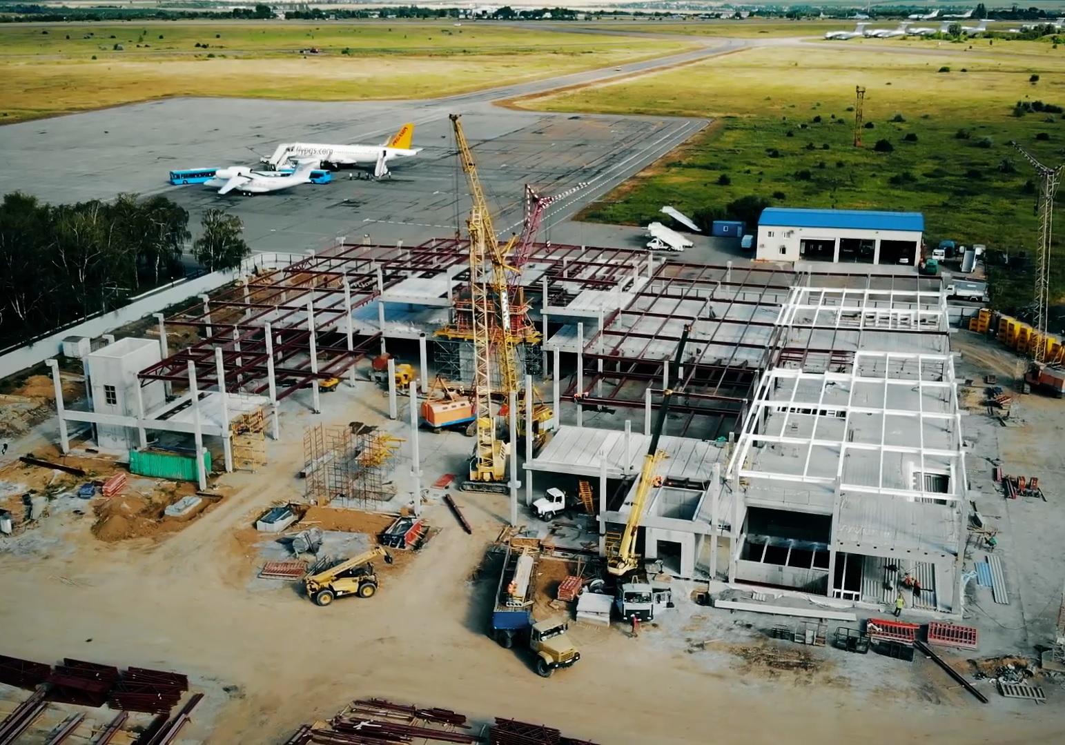 Новость - События - С высоты птичьего полета: как выглядит строящийся терминал запорожского аэропорта (ВИДЕО)