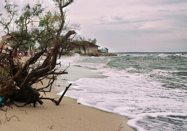 Новость - События - Размыло волнами: в Бердянске после шторма исчез пляж (ФОТО)