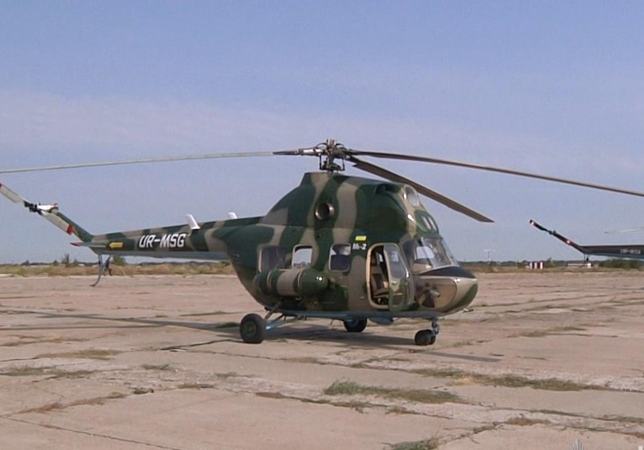 Вертолет над Запорожской областью. Фото: Нацполиция