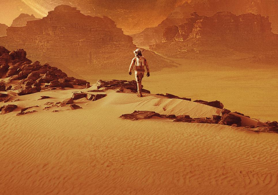 На Марс первой высадится женщина. Кадр из фильма "Марсианин"