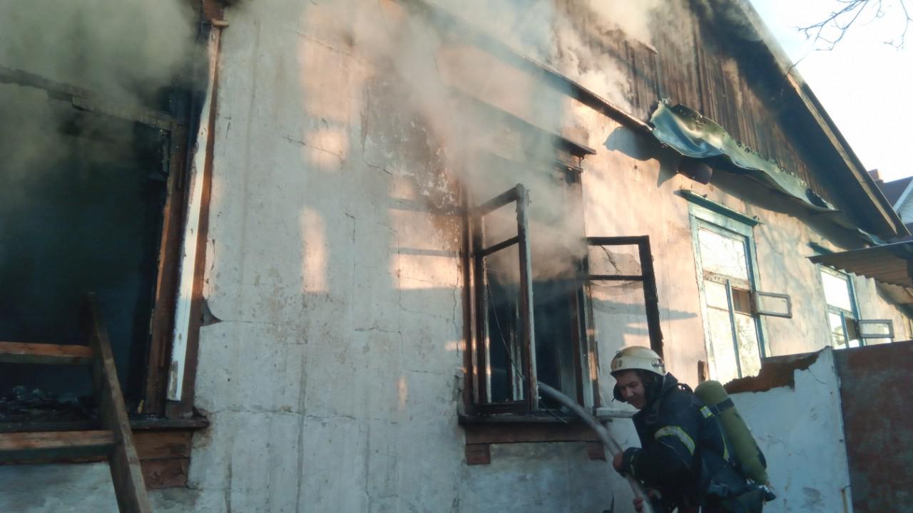 На Кичкасе загорелся дом. Фото: ГСЧС
