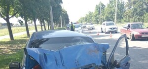 Авария на Бабурке: столкнулись маршрутка и легковушка