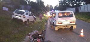 Ребенок за рулем: под Харьковом легковушка сбила скутер