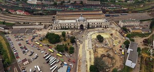 Відео з дрона: як виглядає площа Двірцева у Львові з висоти