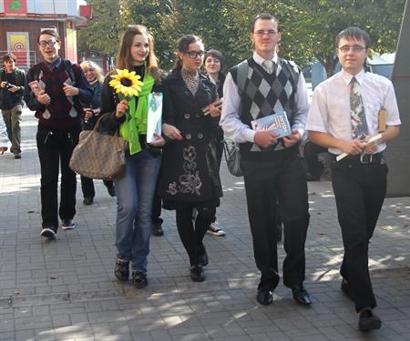 В свое время шествие "ботаников" принесло прекрасное настроение окружающим
Фото vgorode.ua