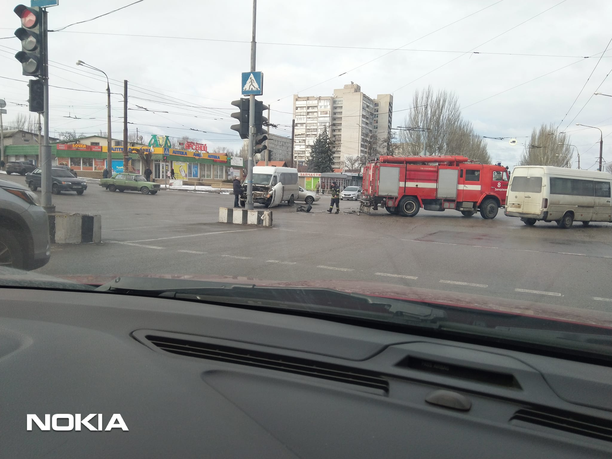 ДТП с маршруткой в Запорожье