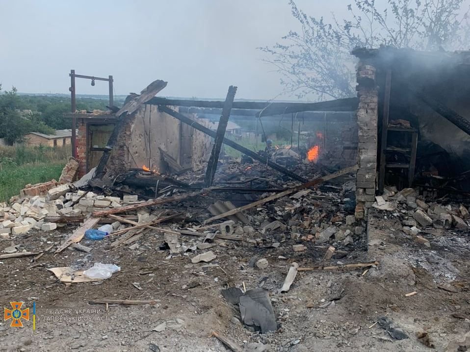 Из-за обстрелов начинаются пожары -