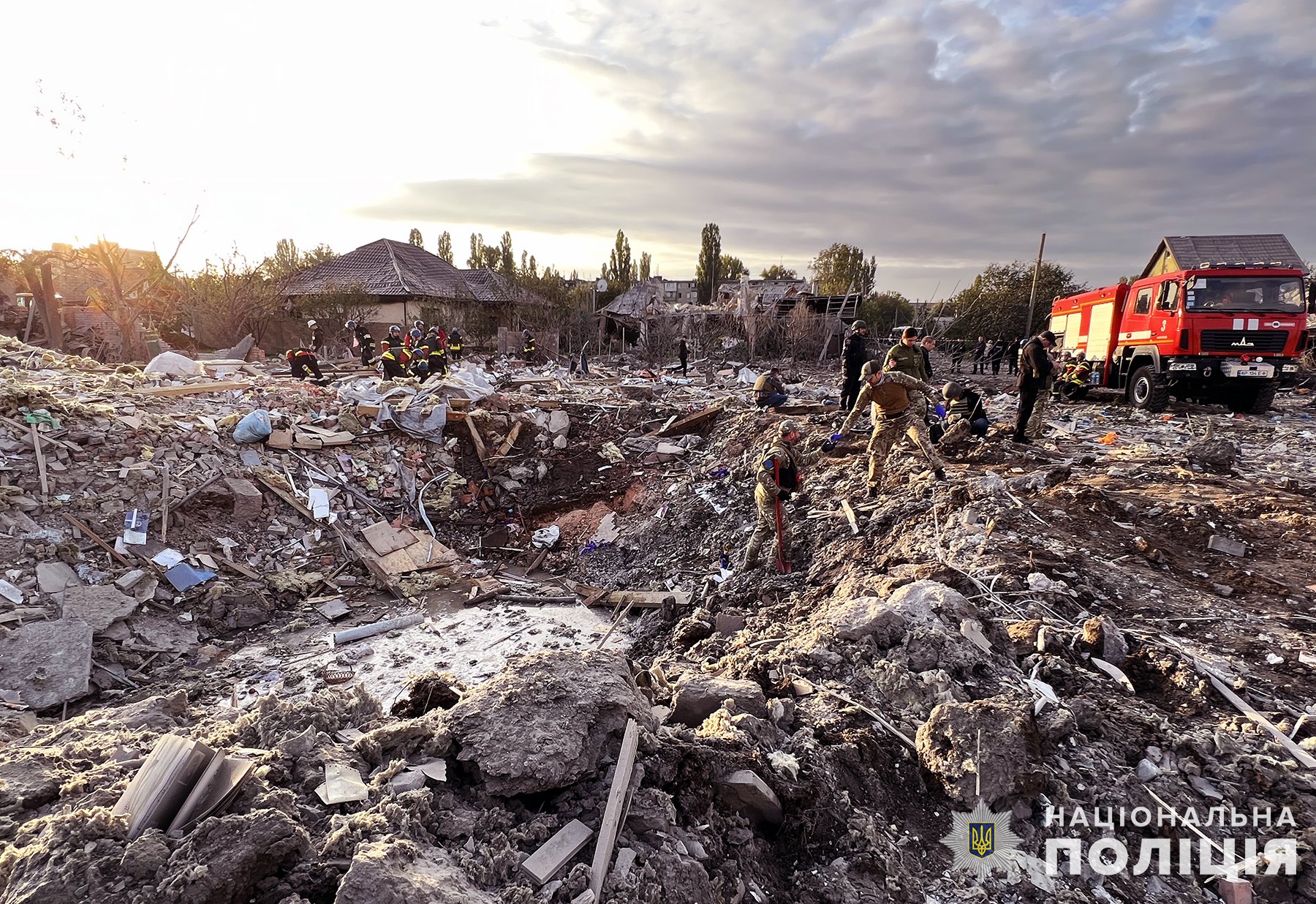 Последствия ракетных ударов по Запорожью -