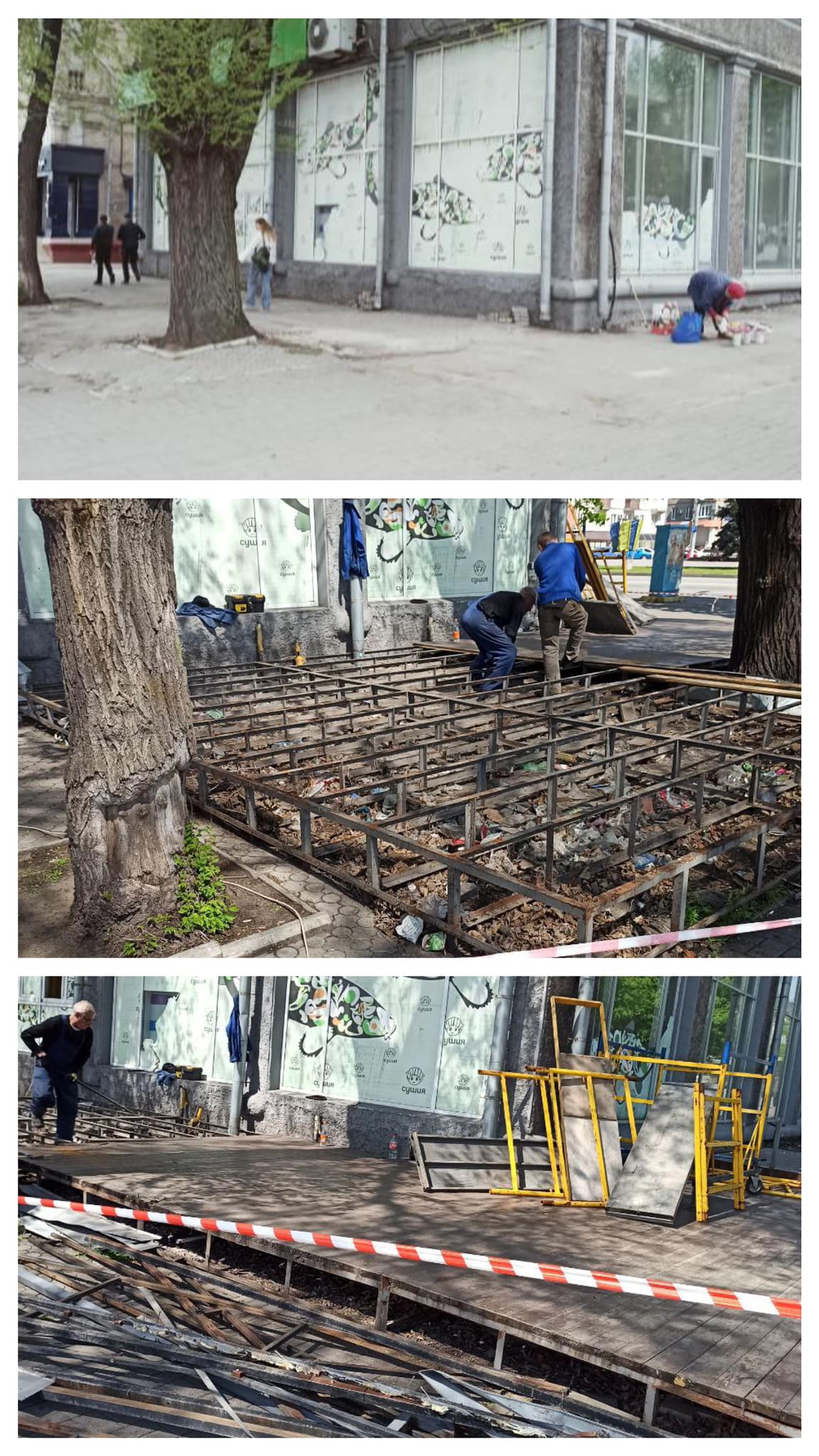 В центре Запорожья убрали незаконный летник кафе -