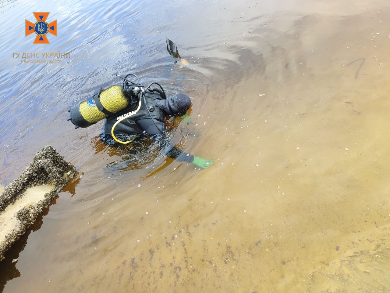В Запорожском районе в воде погиб дайвер - || фото: zp.dsns.gov.ua