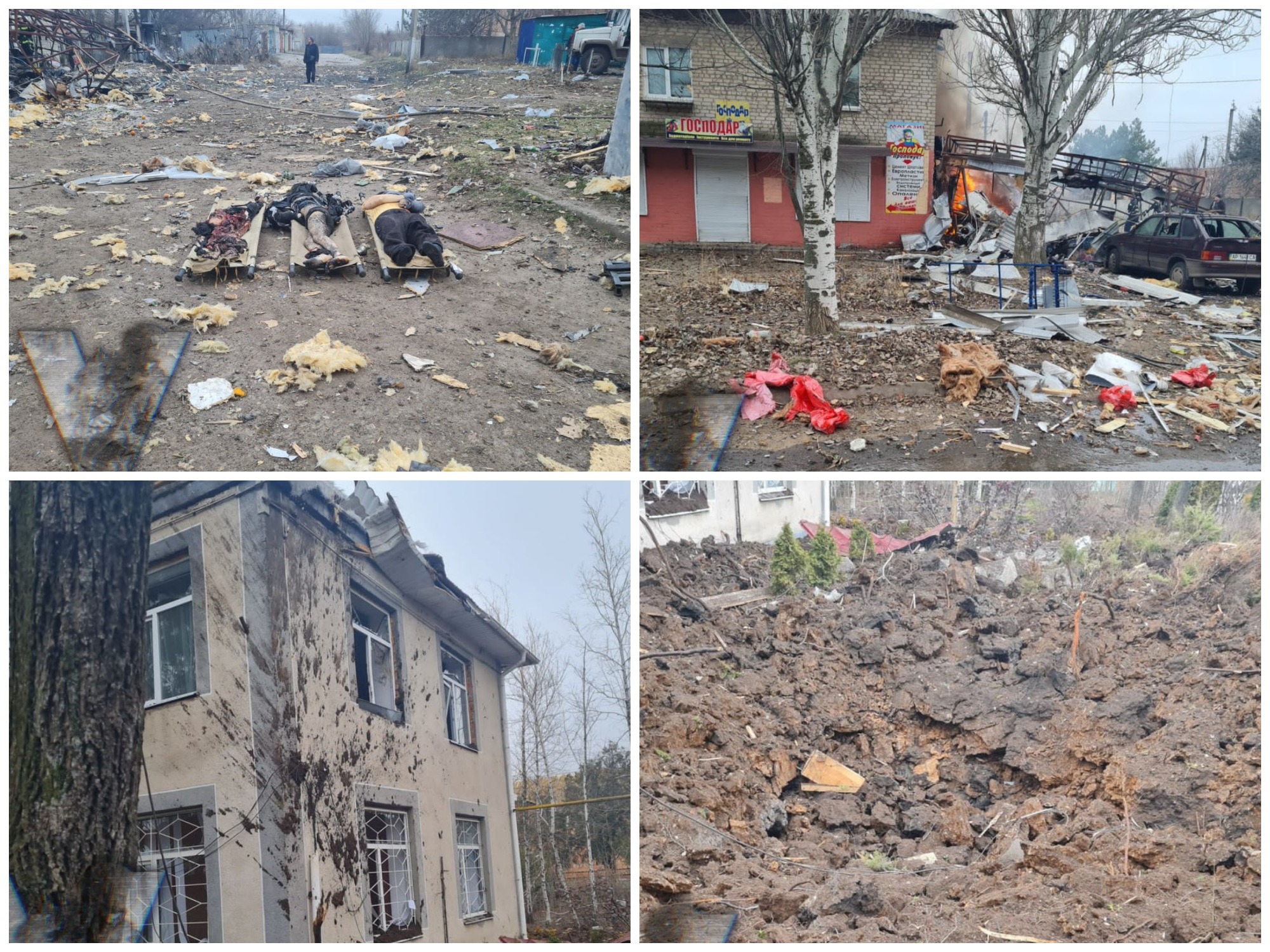 Наслідки вибуху у Пологах - фото з пабліків окупантів