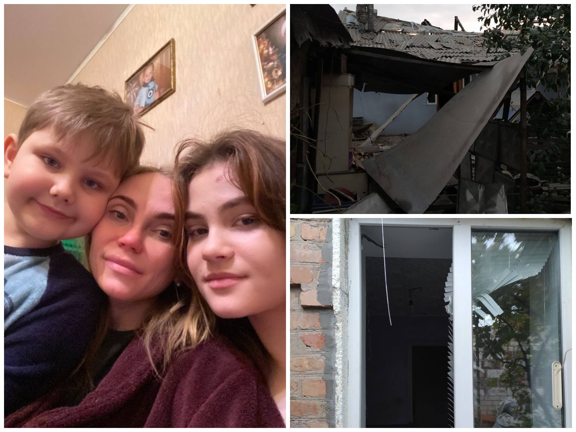 Родина і їх постраждалий будинок на Леонтовича -