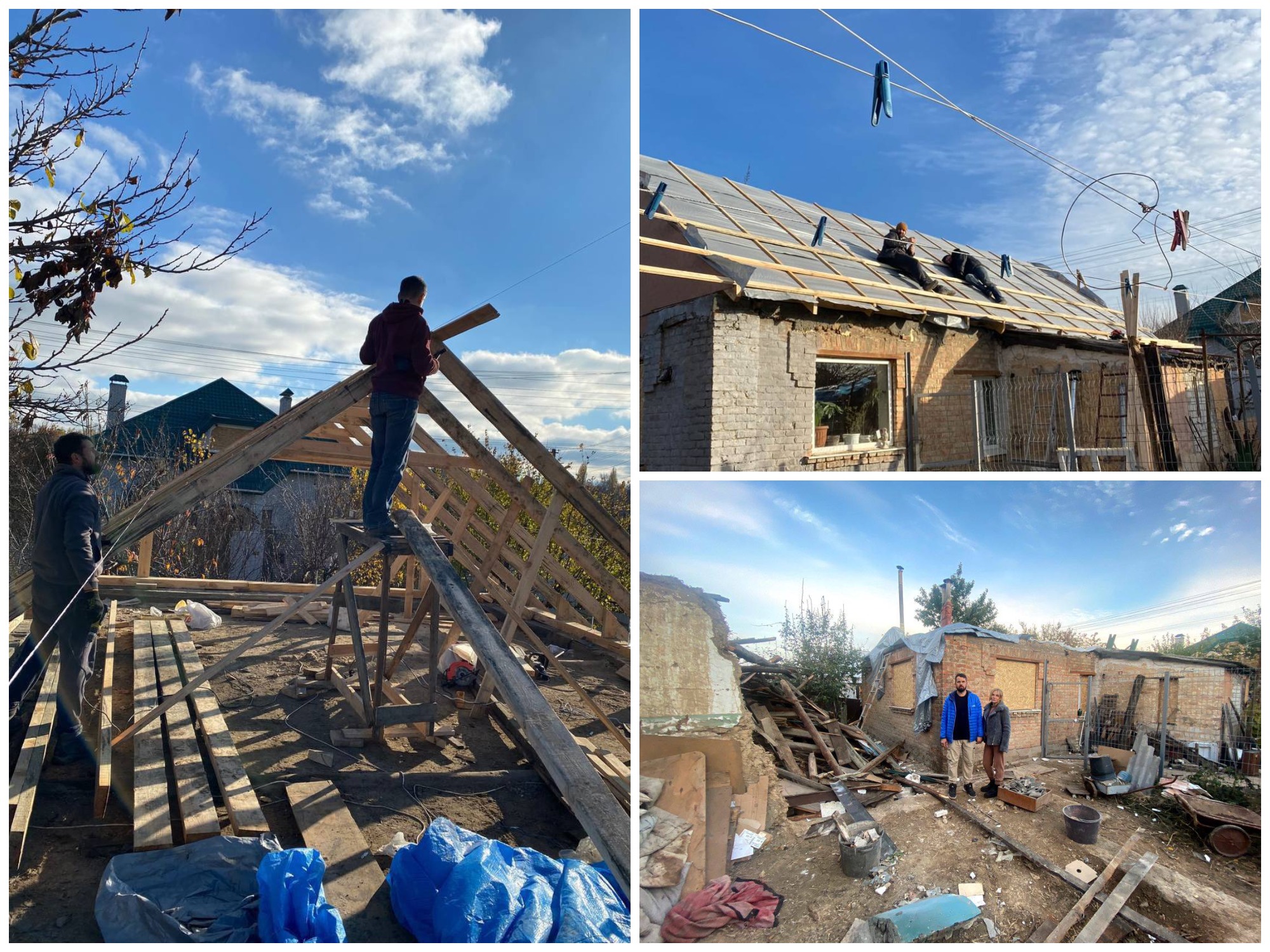 Сім'я відбудовує все своїми силами