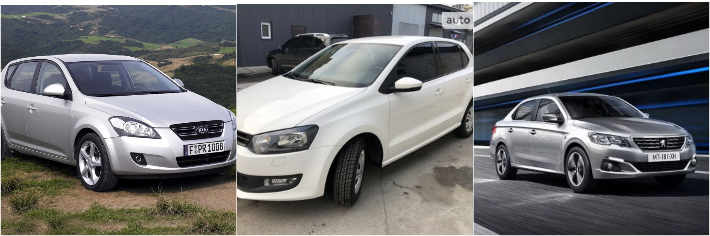 Такие модели авто в семье Дмитрия Гладкого / фото: ifocar.ua, RIA.ua, peugeot-vidi.com.ua