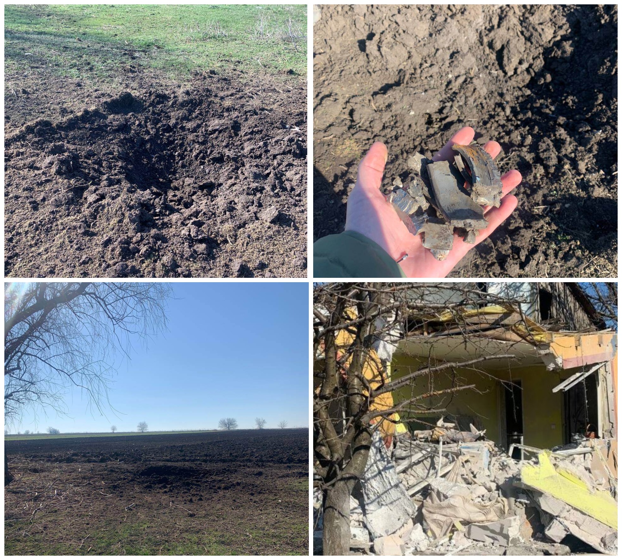 Последствия обстрела Магдалиновки -