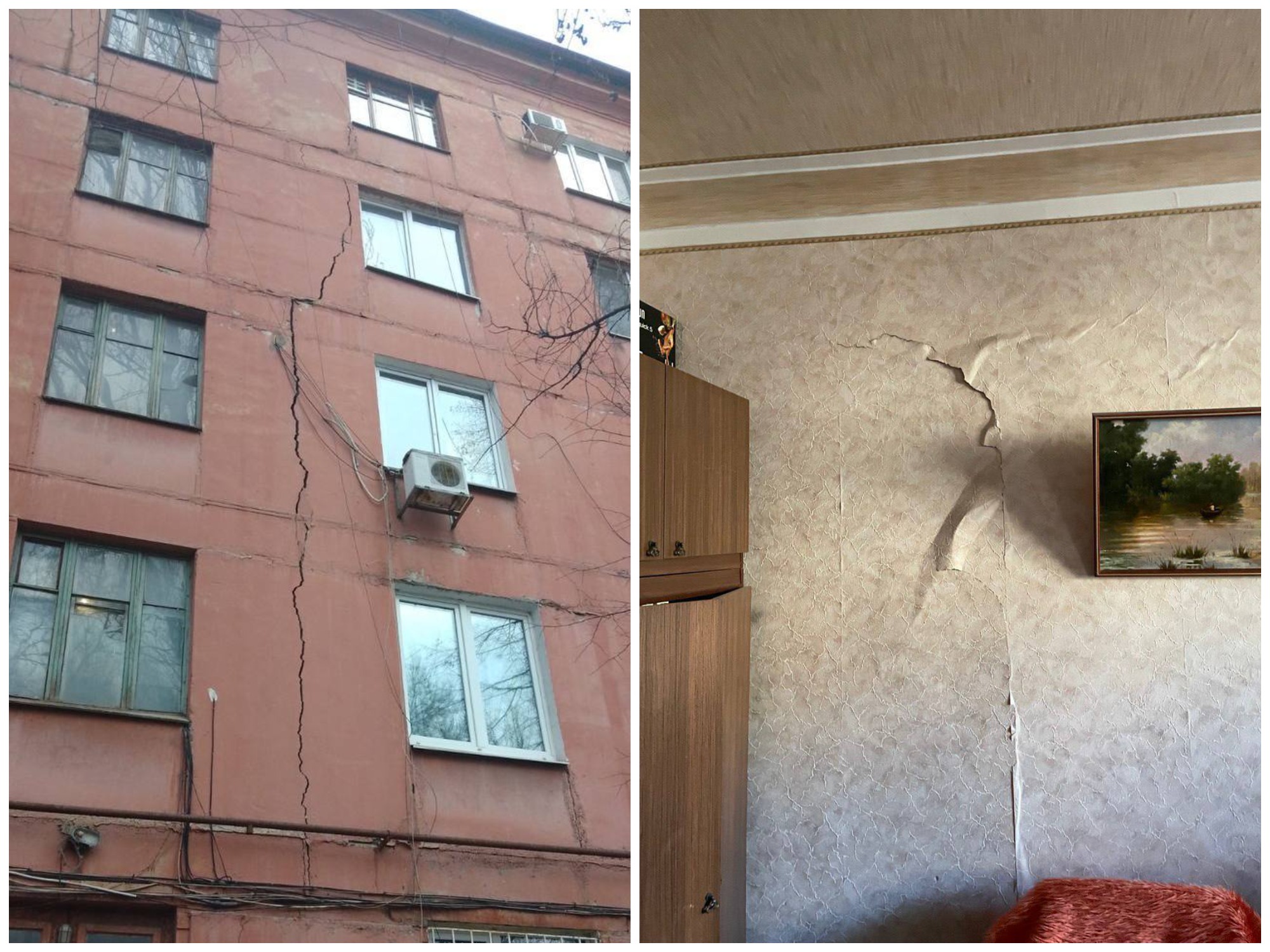 У Запоріжжі пішли величезні тріщини у п'ятиповерхівці -