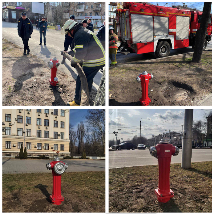 В Запорожье устанавливают наземные пожарные гидранты -