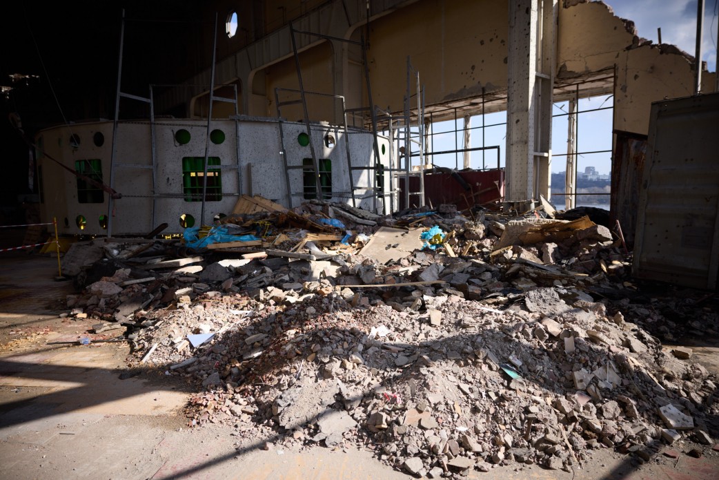 Последствия ракетных атак по ДнепроГЭСу –