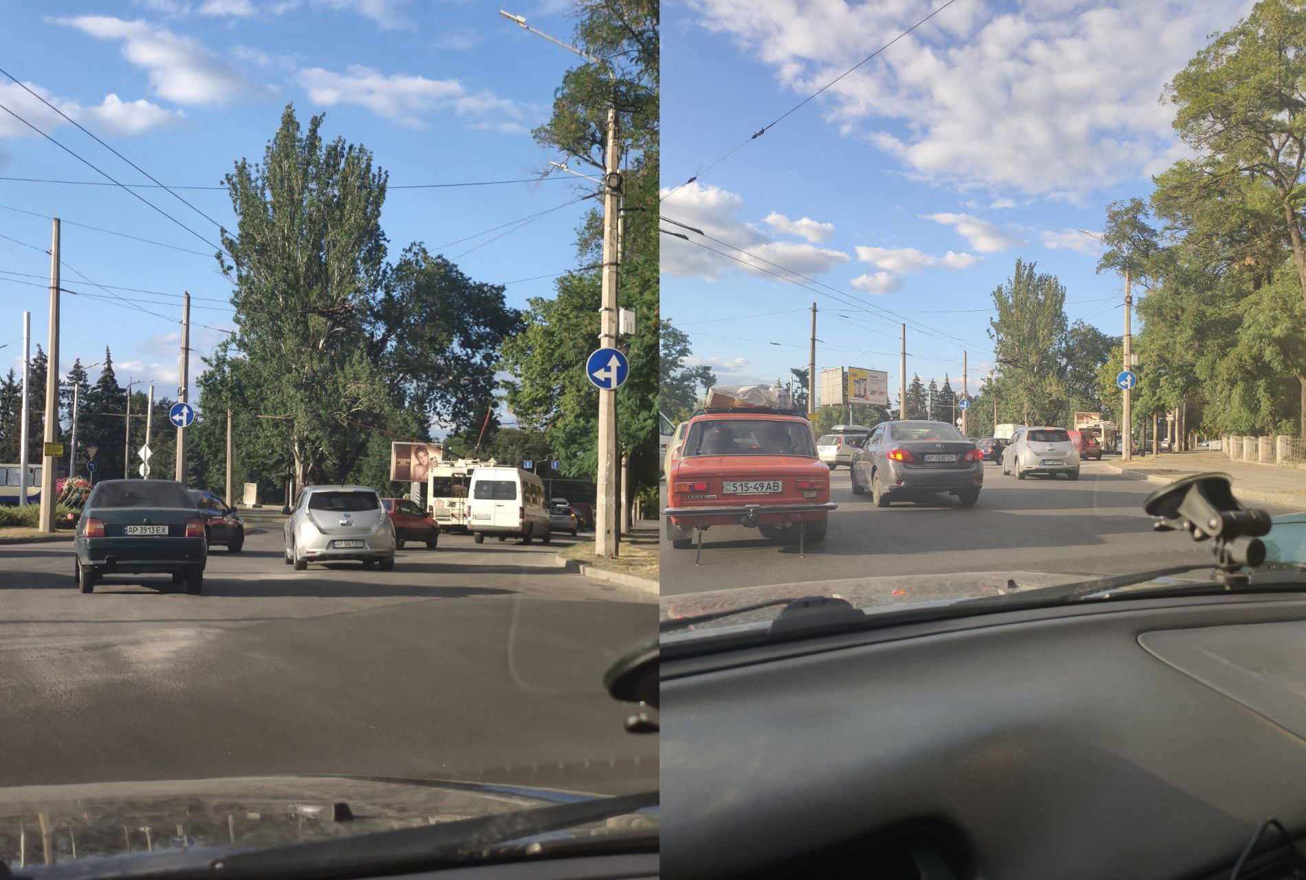 В час пик лучше не ехать на плотину через улицу Богдана Хмельницкого