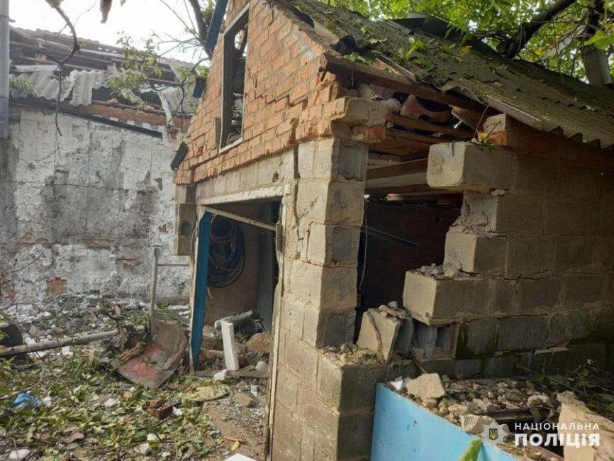 У поліції показали наслідки обстрілу Запорізької області за вихідні -